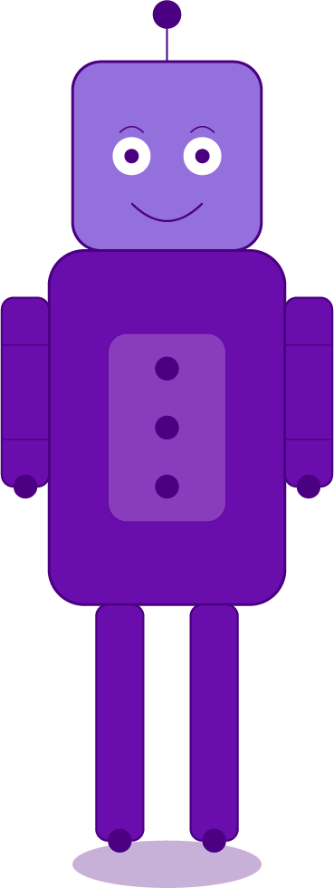 Illustration of a robot representing Bob, the AI assistant